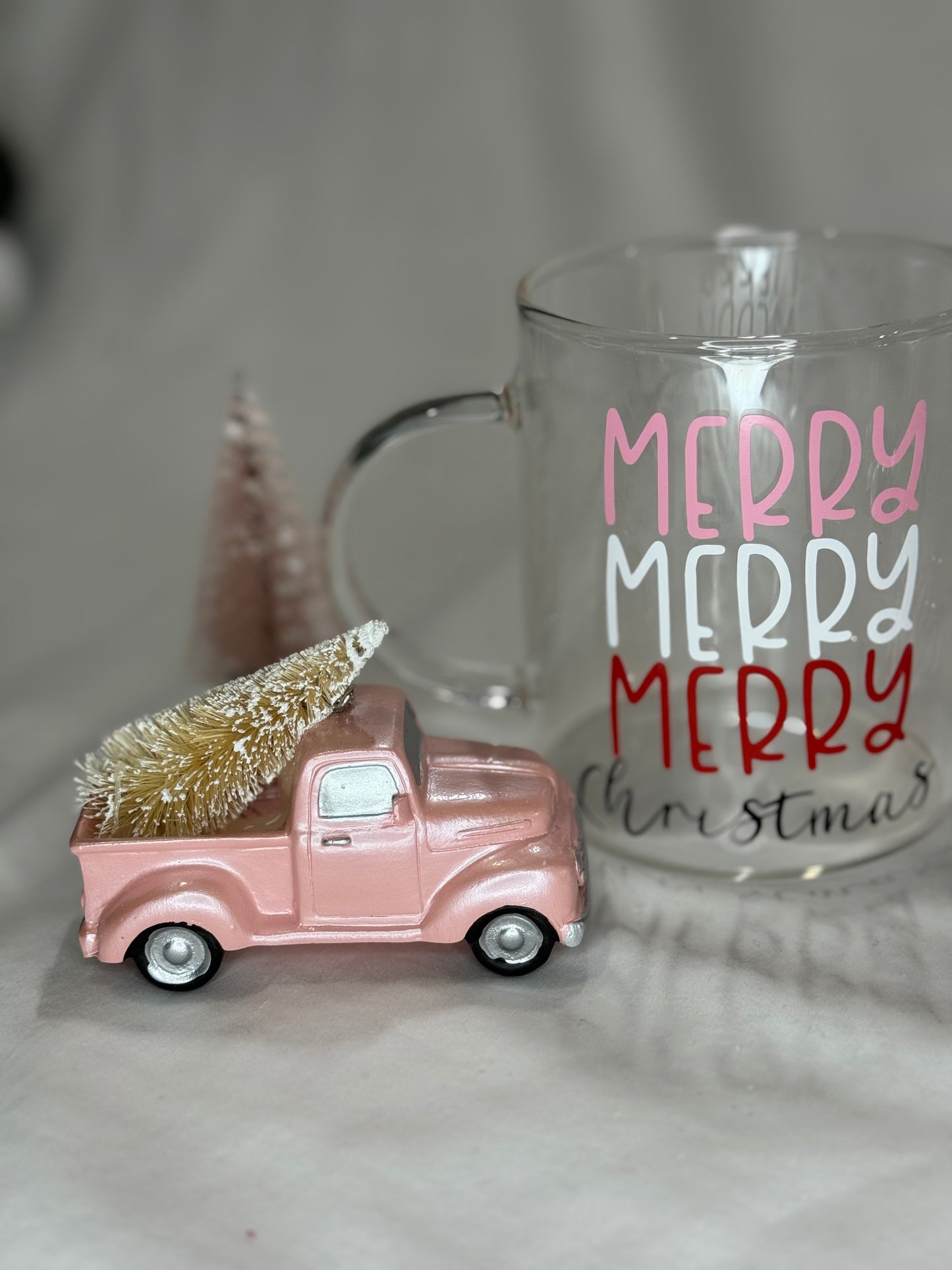Merry Merry Christmas Glass Mug