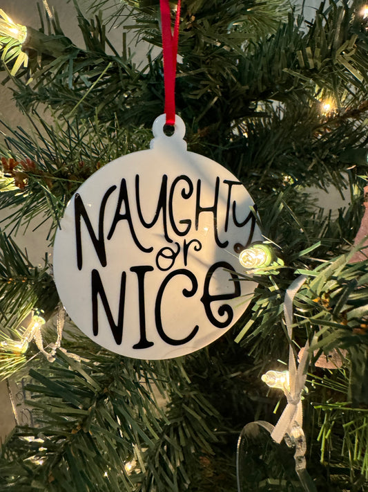 Naught or Nice Ornament