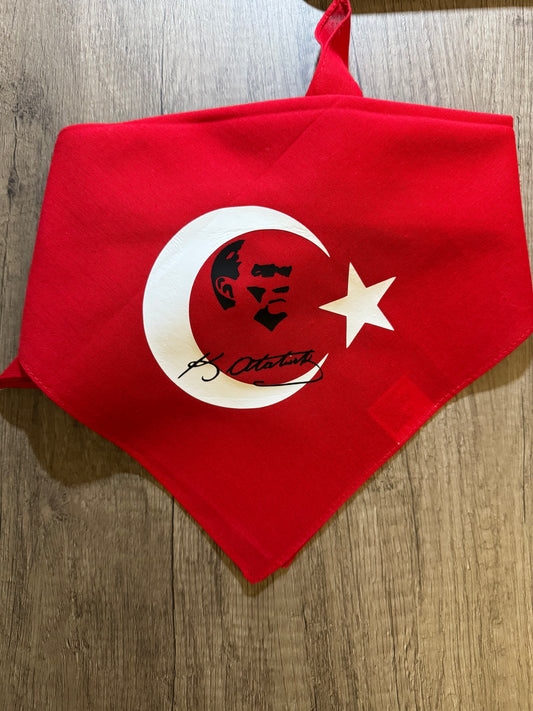 Dog Bandana - Turkish Flag & Atatürk
