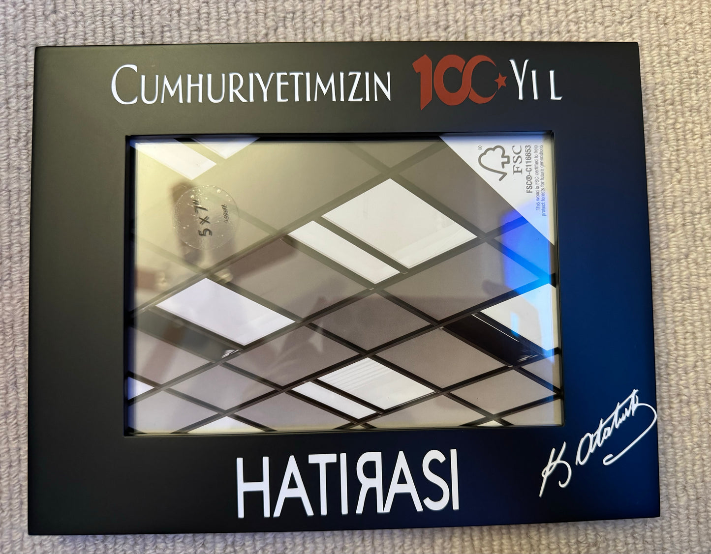 100. Yıl Hatıra Çerçeve - Black Picture Frame