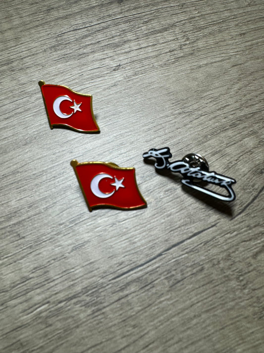 Turkish Flag & Atatürk Pins